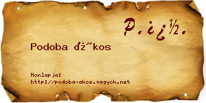 Podoba Ákos névjegykártya